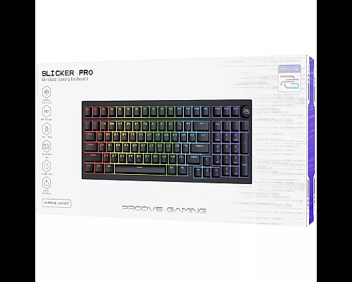 Клавіатура ігрова бездротова Proove Gaming Slicker Pro чорна