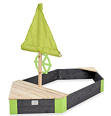 Пісочниця-корабель EXIT Aksent 190 x 90 см - чорно-зелена