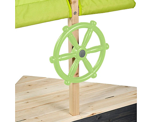 Пісочниця-корабель EXIT Aksent 190 x 90 см - чорно-зелена