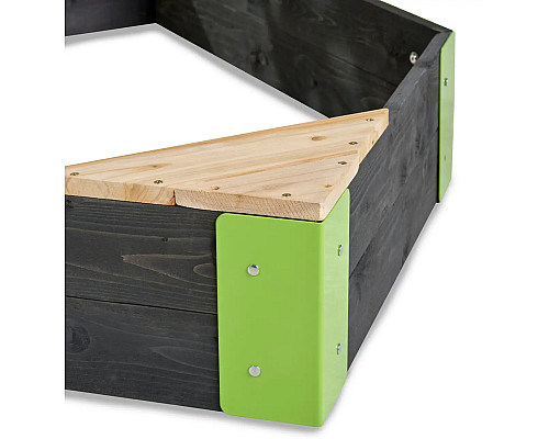 Пісочниця-корабель EXIT Aksent 190 x 90 см - чорно-зелена