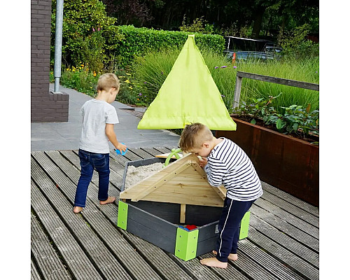 Пісочниця-корабель EXIT Aksent 190 x 90 см - чорно-зелена