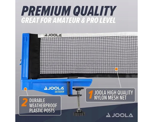 Сітка для настільного тенісу з гвинтовим кріпленням Joola Outdoor, синя