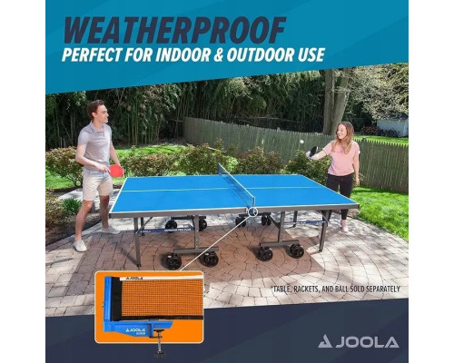 Сітка для настільного тенісу з гвинтовим кріпленням Joola Outdoor, синя