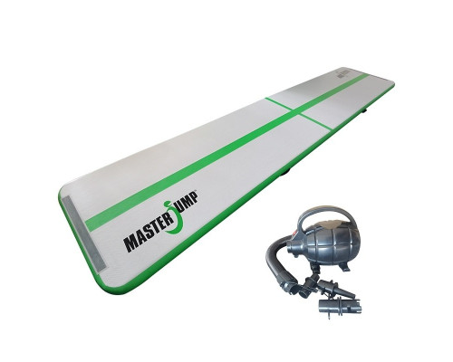 Мат гімнатичний надувний MASTER 500 x 100 x 10 см, сіро-зелений
