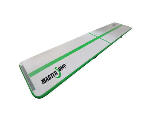 Мат гімнатичний надувний MASTER 500 x 100 x 10 см, сіро-зелений