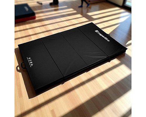 Мат гімнастичний inSPORTline Kvadfold, 200 x 120 x 5 см, чорний