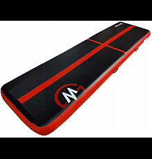 Мат гімнастичний надувний MASTER, 400 x 100 x 20 см, чорно-червоний