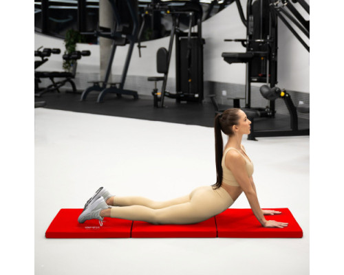 Мат гімнастичний твердий Gymtek 5см червоний