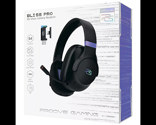 Навушники ігрові бездротові Proove Gaming Bliss Pro APP чорні
