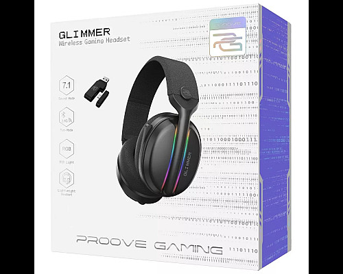 Навушники ігрові бездротові Proove Gaming Glimmer APP чорно-фіолетові