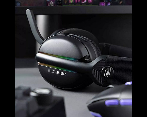 Навушники ігрові бездротові Proove Gaming Glimmer APP чорно-фіолетові