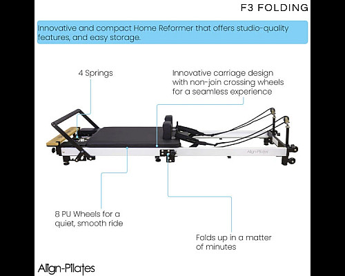 Реформер для пілатесу складаний Align Pilates F3 Folding