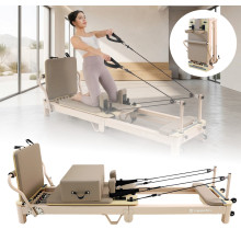 Pilates Reformer inSPORTline Comfolder EVO, бежевий