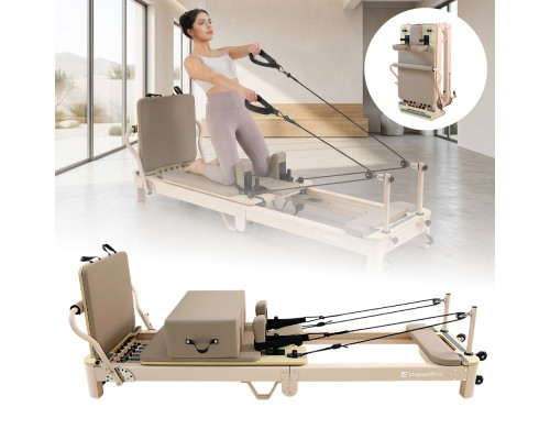 Pilates Reformer inSPORTline Comfolder EVO, бежевий