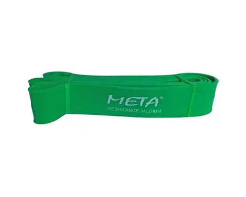 Гумка-петля силова Meta Elastic power band medium 4,5 х 208 см, зелена