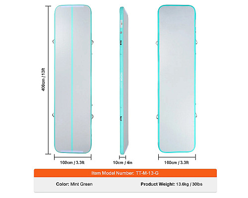 Килимок надувний VEVOR, біло-голубий