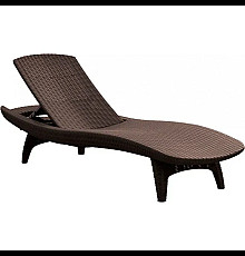 Шезлонг Keter Pacific, 197 х 75 х 40 см - коричневий