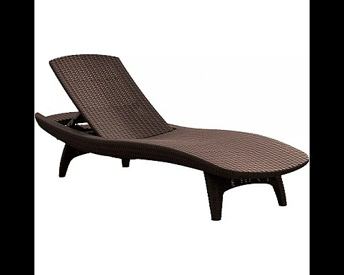 Шезлонг Keter Pacific, 197 х 75 х 40 см - коричневий