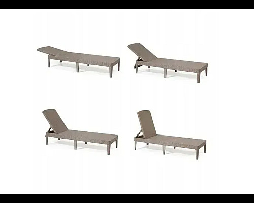 Шезлонг Keter Jaipur, 187 х 58 х 29 см - капучино