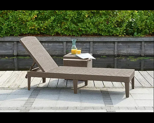 Шезлонг Keter Jaipur, 187 х 58 х 29 см - капучино