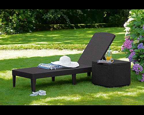 Шезлонг Keter Jaipur, 187 х 58 х 29 см - коричневий