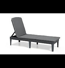 Шезлонг Keter Jaipur з матрацом, 187,5 х 58,2 х 29 см - графіт