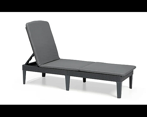 Шезлонг Keter Jaipur з матрацом, 187,5 х 58,2 х 29 см - графіт