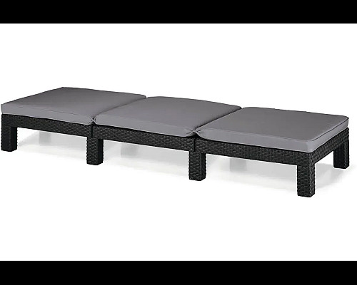 Шезлонг Keter Daytona Deluxe з матрацом, 195 х 65 х 25,5 см - графіт