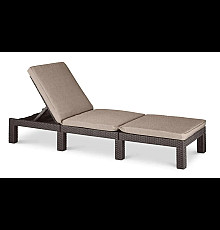 Шезлонг Keter Daytona Deluxe з матрацом, 195 х 65 х 25,5 см - коричневий