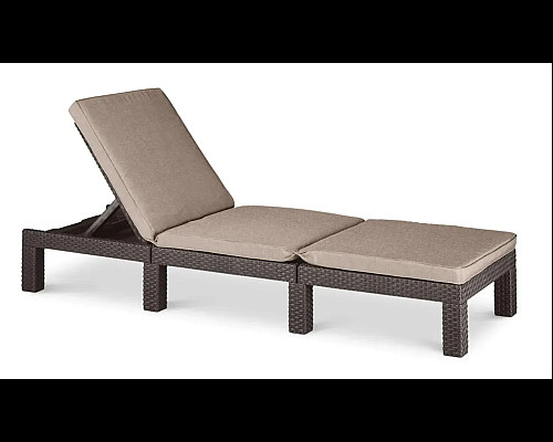 Шезлонг Keter Daytona Deluxe з матрацом, 195 х 65 х 25,5 см - коричневий
