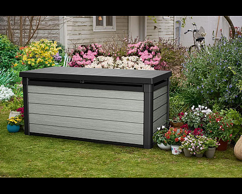 Скриня садова Keter Denali DuoTech 570 л, сіра