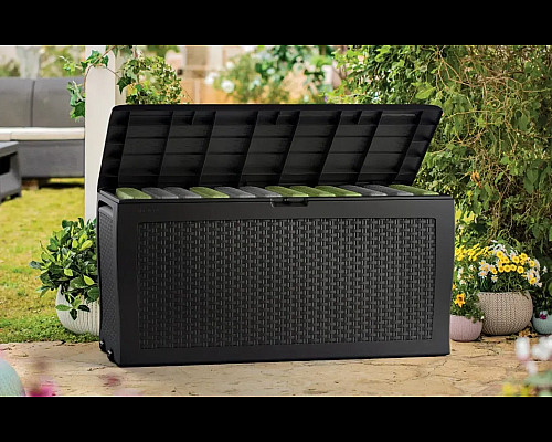 Скриня садова Keter Samoa Rattan 270 л, графіт