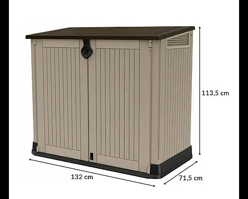 Шафа садова Keter Store-It-Out Midi 845 л, капучино