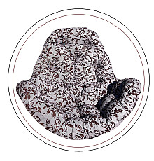Подушка для крісла-кокона Greengard 10-31 130 х 110 х 8 см, біло-коричнева