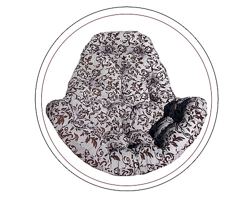 Подушка для крісла-кокона Greengard 10-31 130 х 110 х 8 см, біло-коричнева