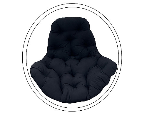 Подушка для крісла-кокона Greengard 10-14 130 х 110 х 8 см, чорна
