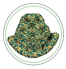 Подушка для крісла-кокона Greengard 10-30 130 х 110 х 8 см, зелена