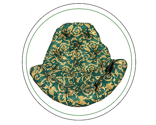 Подушка для крісла-кокона Greengard 10-30 130 х 110 х 8 см, зелена