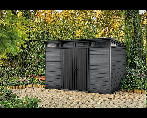 Будиночок садовий Keter Cortina 2.0 342 х 216 х 226 см, темно-сірий