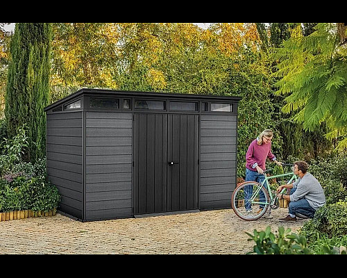 Будиночок садовий Keter Cortina 2.0 342 х 216 х 226 см, темно-сірий