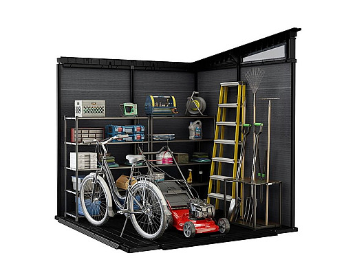 Будиночок садовий Keter Cortina 218 х 214 х 226 см, темно-сірий