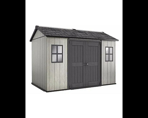 Будиночок садовий Keter OAKLAND 1175 SD 350 х 229 х 254 см, коричнево-сірий