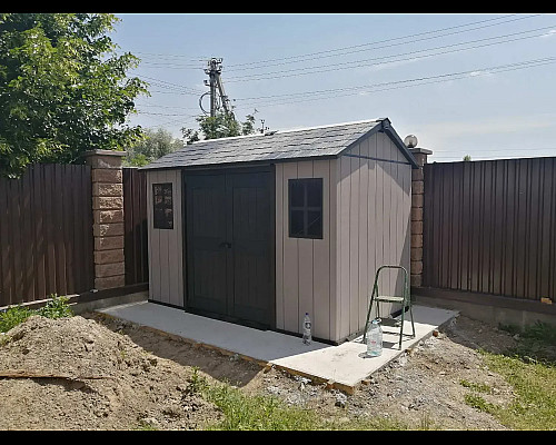 Будиночок садовий Keter OAKLAND 1175 SD 350 х 229 х 254 см, коричнево-сірий