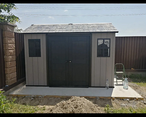 Будиночок садовий Keter OAKLAND 1175 SD 350 х 229 х 254 см, коричнево-сірий