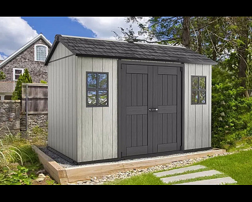 Будиночок садовий Keter OAKLAND 1175 SD 350 х 229 х 254 см, коричнево-сірий