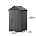 Будиночок садовий Keter Darwin 118 х 117 х 205 см, сірий