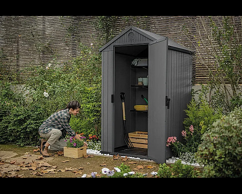 Будиночок садовий Keter Darwin 118 х 117 х 205 см, сірий