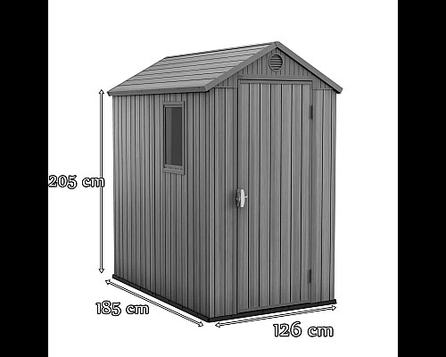 Будиночок садовий Keter Darwin 185 х 126 х 205 см, коричневий