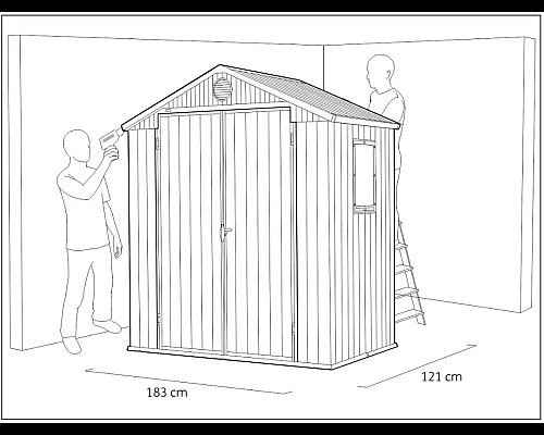 Будиночок садовий Keter Darwin 121 х 190 х 221 см, сірий