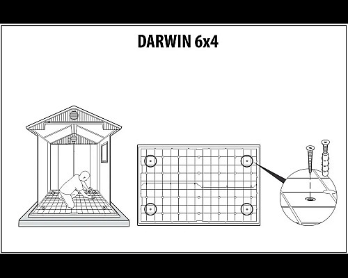 Будиночок садовий Keter Darwin 121 х 190 х 221 см, сірий